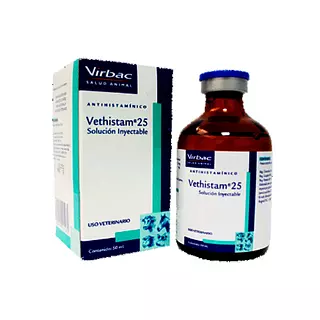 Medicamento Virbac Antihistaminico Vethistam 25 Solución Iny
