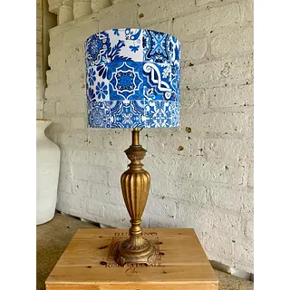 Lámpara Con Caperuza Estilo Azulejos Griegos- U.S.A. 1995