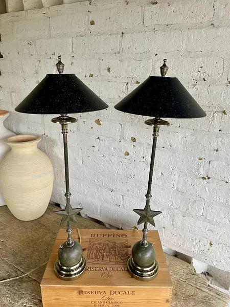 Lámparas De Mesa Estilo Clasico-Industrial - U.S.A. 1970