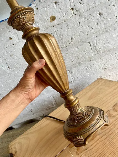 Lámpara Con Caperuza Estilo Azulejos Griegos- U.S.A. 1995