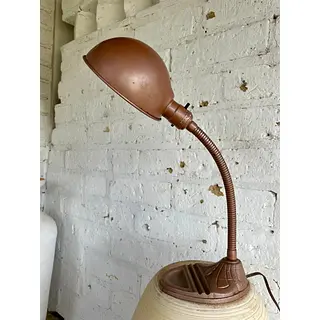 Lámpara Industrial Cuello De Cisne - U.S.A. 1940