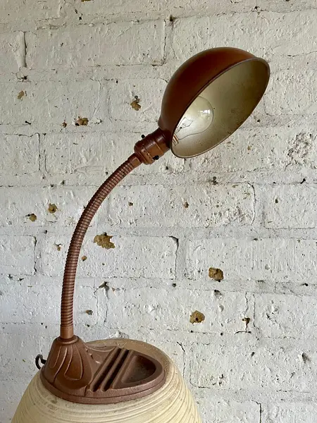 Lámpara Industrial Cuello De Cisne - U.S.A. 1940