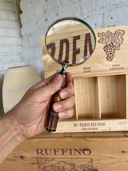 Lupa De Mano Mango Madera 10x