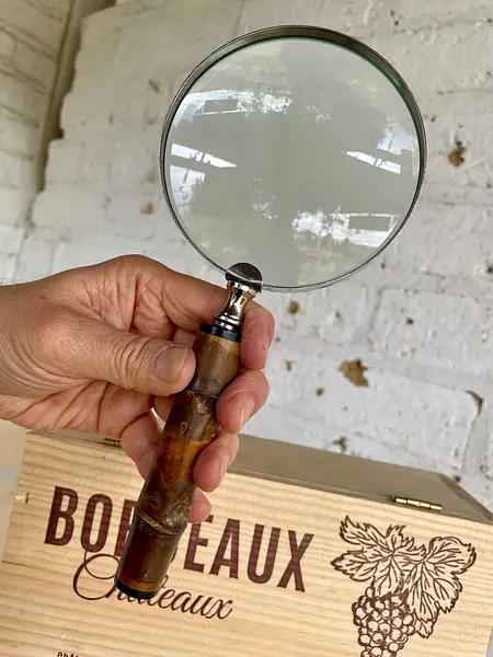 Lupa De Mano Mango Madera 10x