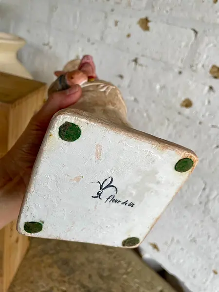 Candelabro Chancho Chef Fleur De Lis - Francia 1995