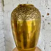 Florero En Bronce Repujado - India 1940