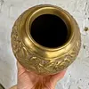 Florero En Bronce Repujado - India 1940