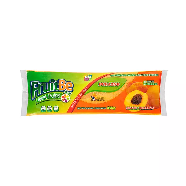 Pulpa de Fruta Durazno de 250gr Fruitbe