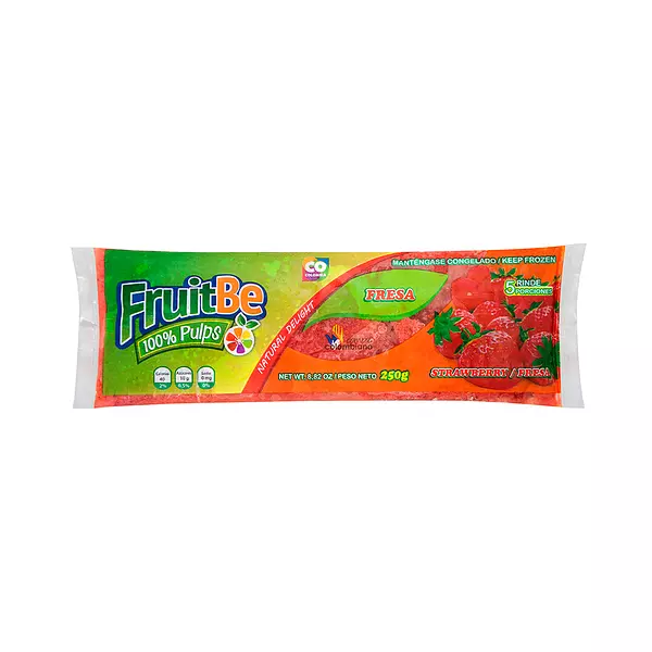 Pulpa de Fruta Fresa de 250gr Fruitbe