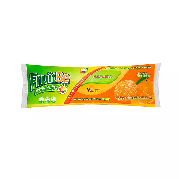 Pulpa de Fruta Mandarina de 250gr Fruitbe