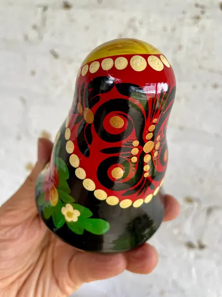 Muñeca Musical Roly Poly En Madera - Rusia 1995