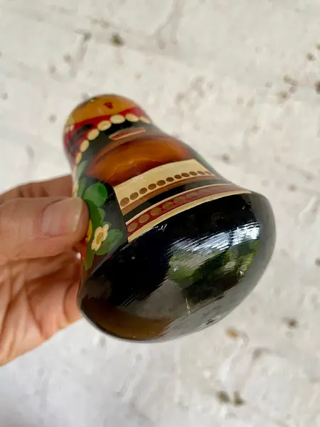 Muñeca Musical Roly Poly En Madera - Rusia 1995