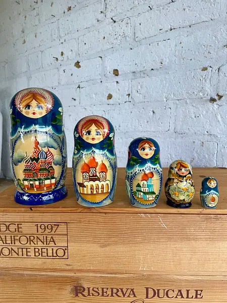 Revisar Matrioska 5 Muñecas - Rusia 1995