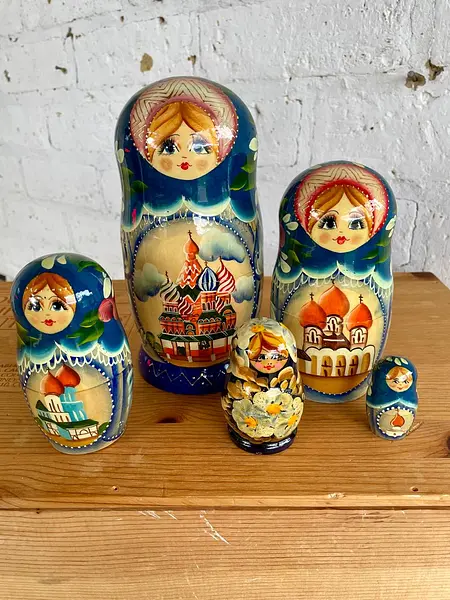 Revisar Matrioska 5 Muñecas - Rusia 1995