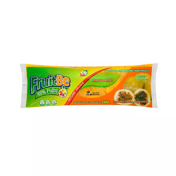 Pulpa de Fruta Maracuya de 250gr Fruitbe