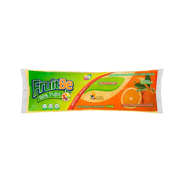 Pulpa de Fruta Naranja de 250gr Fruitbe