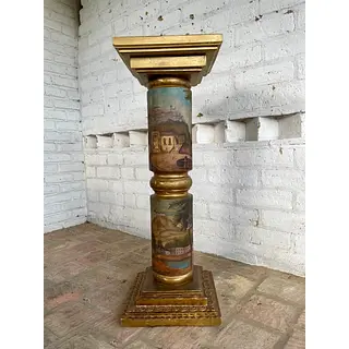Columna Republicana En Madera - Colombia S Xix