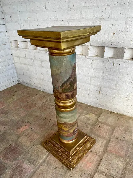 Columna Republicana En Madera - Colombia S Xix