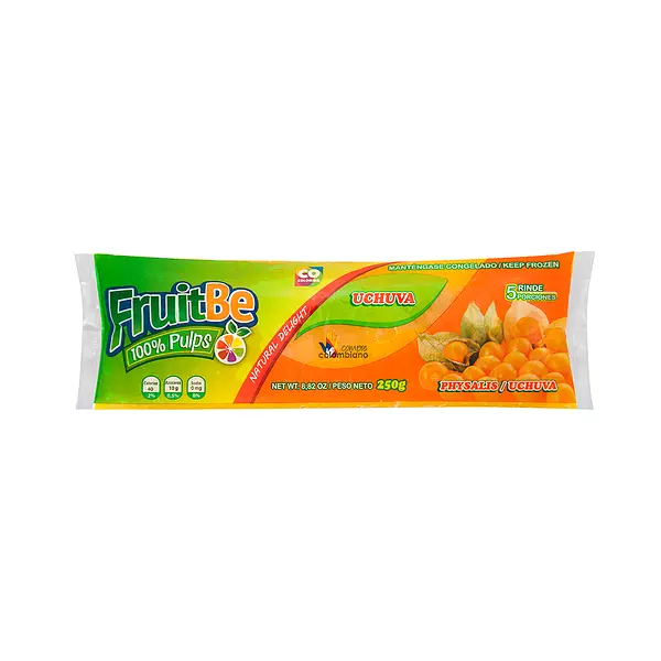 Pulpa de Fruta Uchuva de 250gr Fruitbe