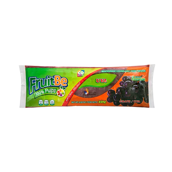 Pulpa de Fruta Uva de 250gr Fruitbe