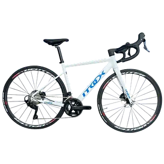 Bicicleta Quetzal Blanca Grupo Shimano 105 Ruedas Aluminio
