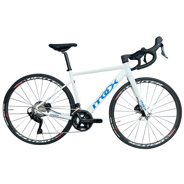 Bicicleta Quetzal Blanca Grupo Shimano 105 Ruedas Aluminio