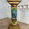 Columna En Madera Con Angeles Arcabuceros - Colombia S Xix