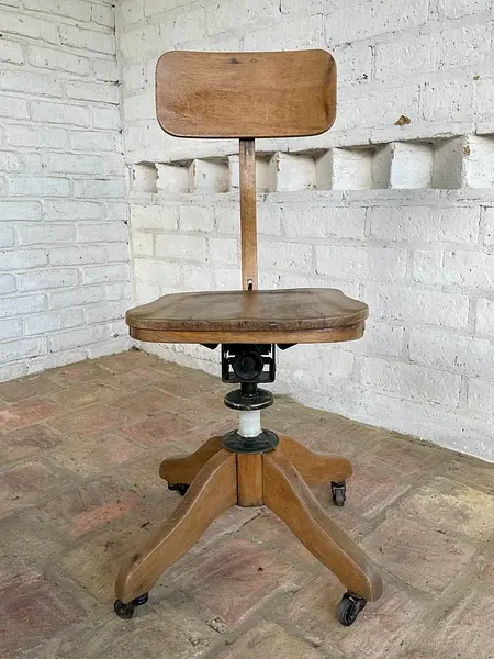 Silla De Mecanógrafo Giratoria Ajustable - Colombia 1930