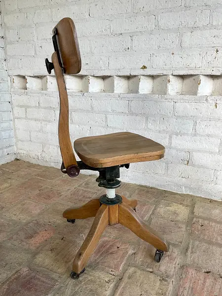 Silla De Mecanógrafo Giratoria Ajustable - Colombia 1930