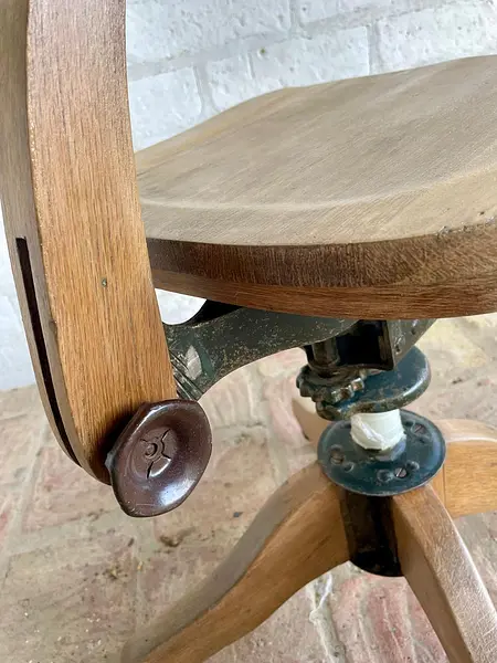 Silla De Mecanógrafo Giratoria Ajustable - Colombia 1930