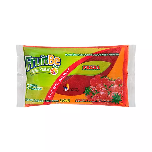 Pulpa de Fruta Fresa de 100gr Fruitbe