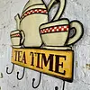 Perchero De Pared Con La Descripción " Hora Del Te"