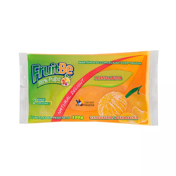 Pulpa de Fruta Mandarina de 100gr Fruitbe