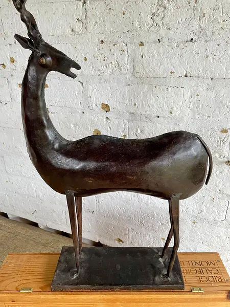 Escultura De Antílope Charles Marcak - U.S.A. 1989