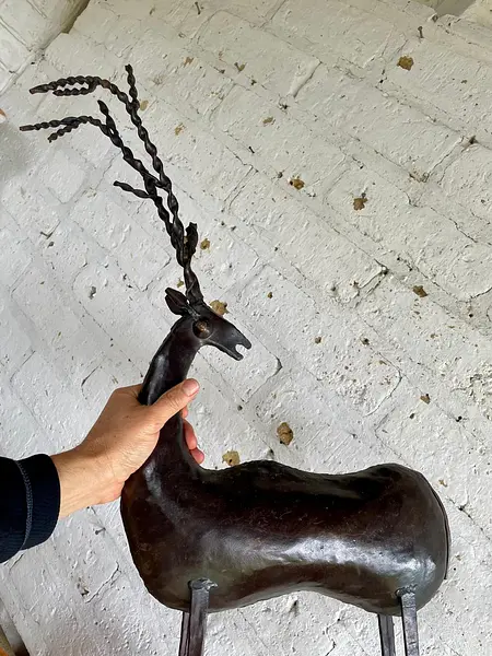 Escultura De Antílope Charles Marcak - U.S.A. 1989