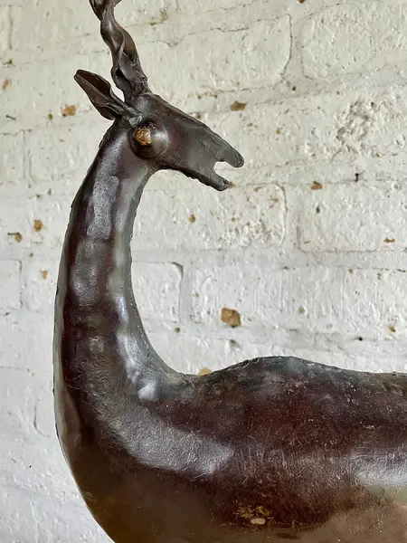 Escultura De Antílope Charles Marcak - U.S.A. 1989
