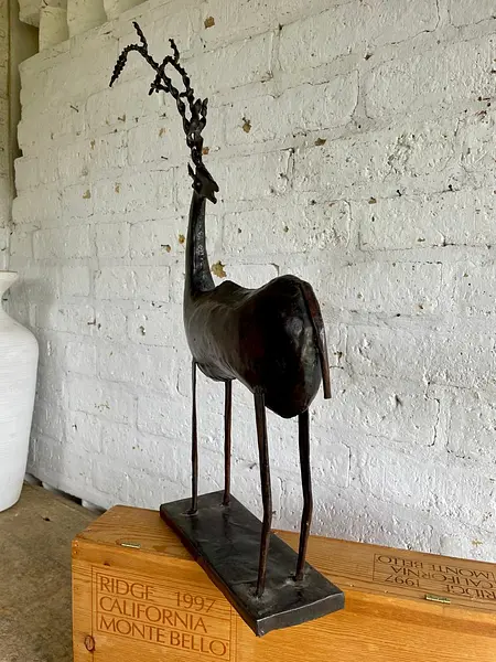 Escultura De Antílope Charles Marcak - U.S.A. 1989