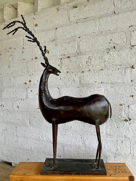 Escultura De Antílope Charles Marcak - U.S.A. 1989