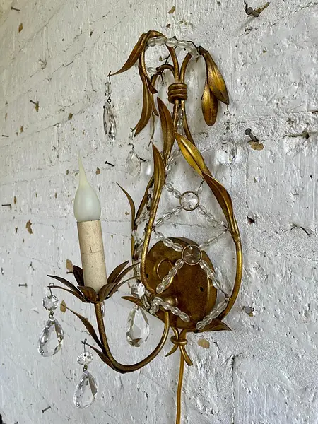 Lámpara De Pared De Una Luz - Italia 1980