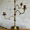 Candelabro En Bronce Con 3 Brazos Ajustables - India 1950