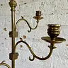 Candelabro En Bronce Con 3 Brazos Ajustables - India 1950