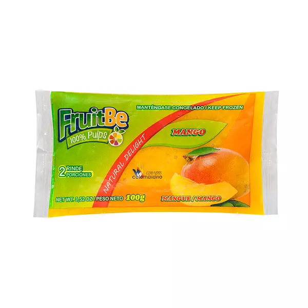 Pulpa de Fruta Mango de 100gr Fruitbe