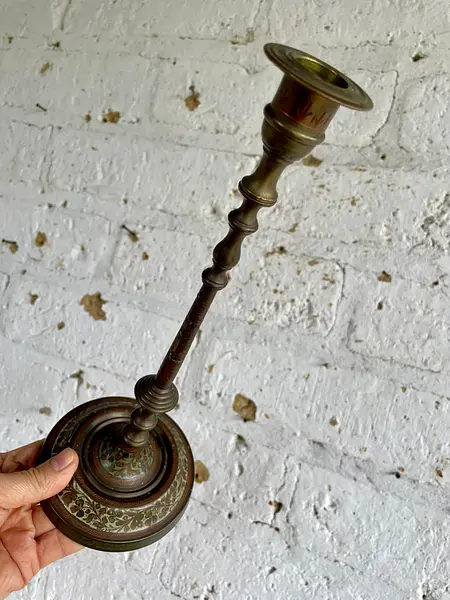 Candelabro De Bronce Indio