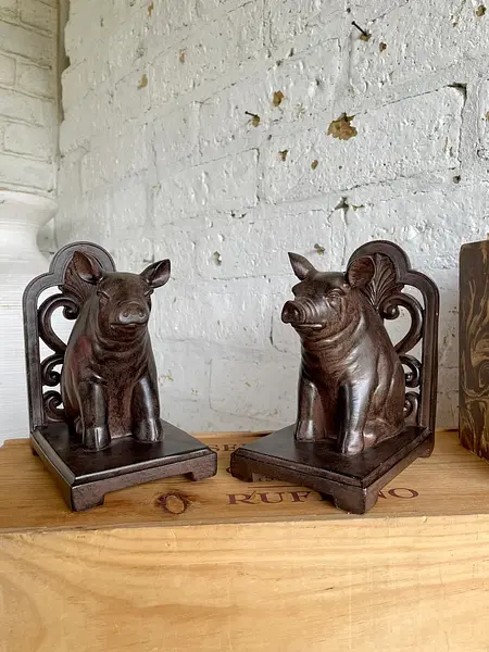 Cerdos Tranca Libros En Resina - U.S.A. 198