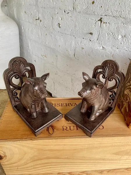 Cerdos Tranca Libros En Resina - U.S.A. 198