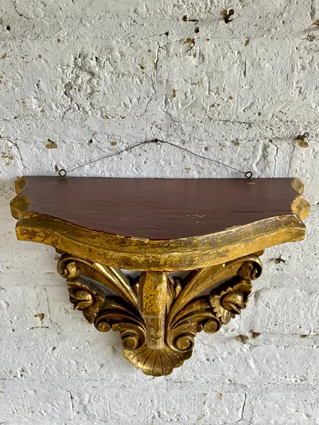 Repisa En Madera Tallada - Colombia 1900