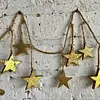 Guirnalda Rústica Con 16 Estrellas De Madera Brillantes