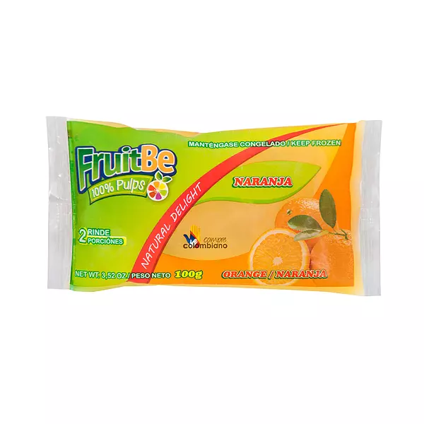 Pulpa de Fruta Naranja de 100gr Fruitbe