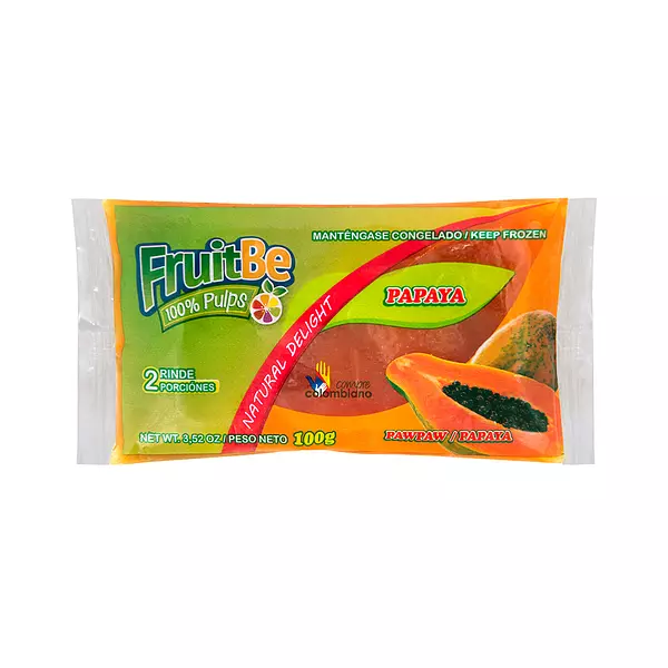 Pulpa de Fruta Papaya de 100gr Fruitbe