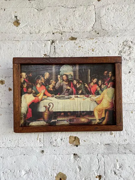 Ultima Cena Cuadro Rústico - Colombia 1960